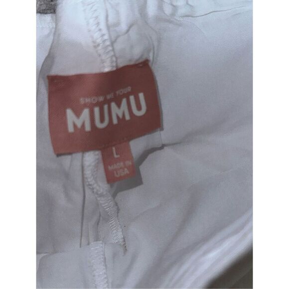 BEAUTIFUL Show Me Your MuMu Mini Skirt in off White Linen Size large Retail $108 - Picture 6 of 7
